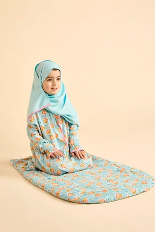 Girls' Printed Prayer Dress Set with Zipper product image