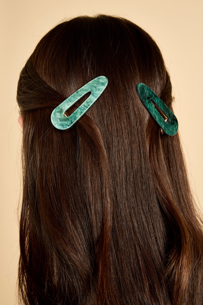 Transparent Hair Claw Clip Set with Gold Accents product image 1