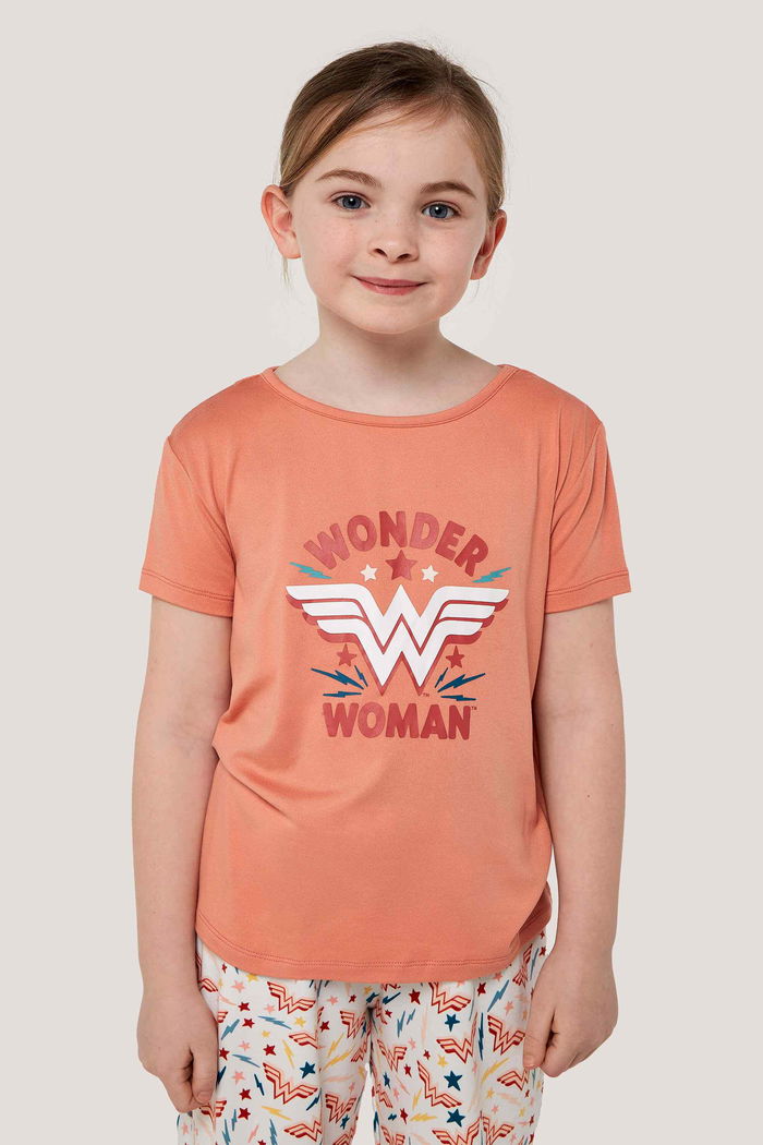 Wonder Woman Printed Two-Piece Pajama Set for Girls product image 2