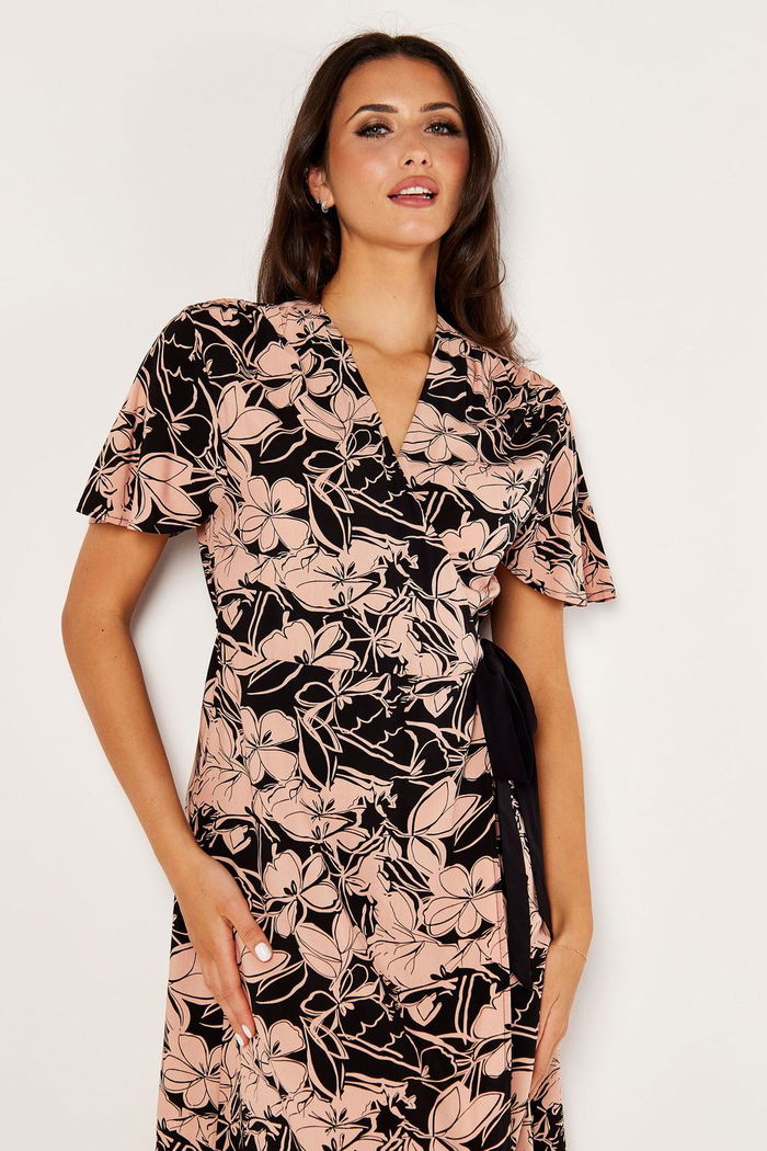 Wraparound Flower Printed Dress product image 3