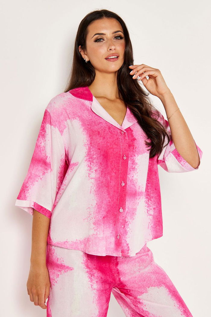 طقم منزلي Tie Dye بقصة واسعة من قطعتين product image 2