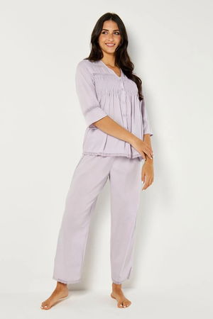 Classic Pyjama Set with Lace Details product image